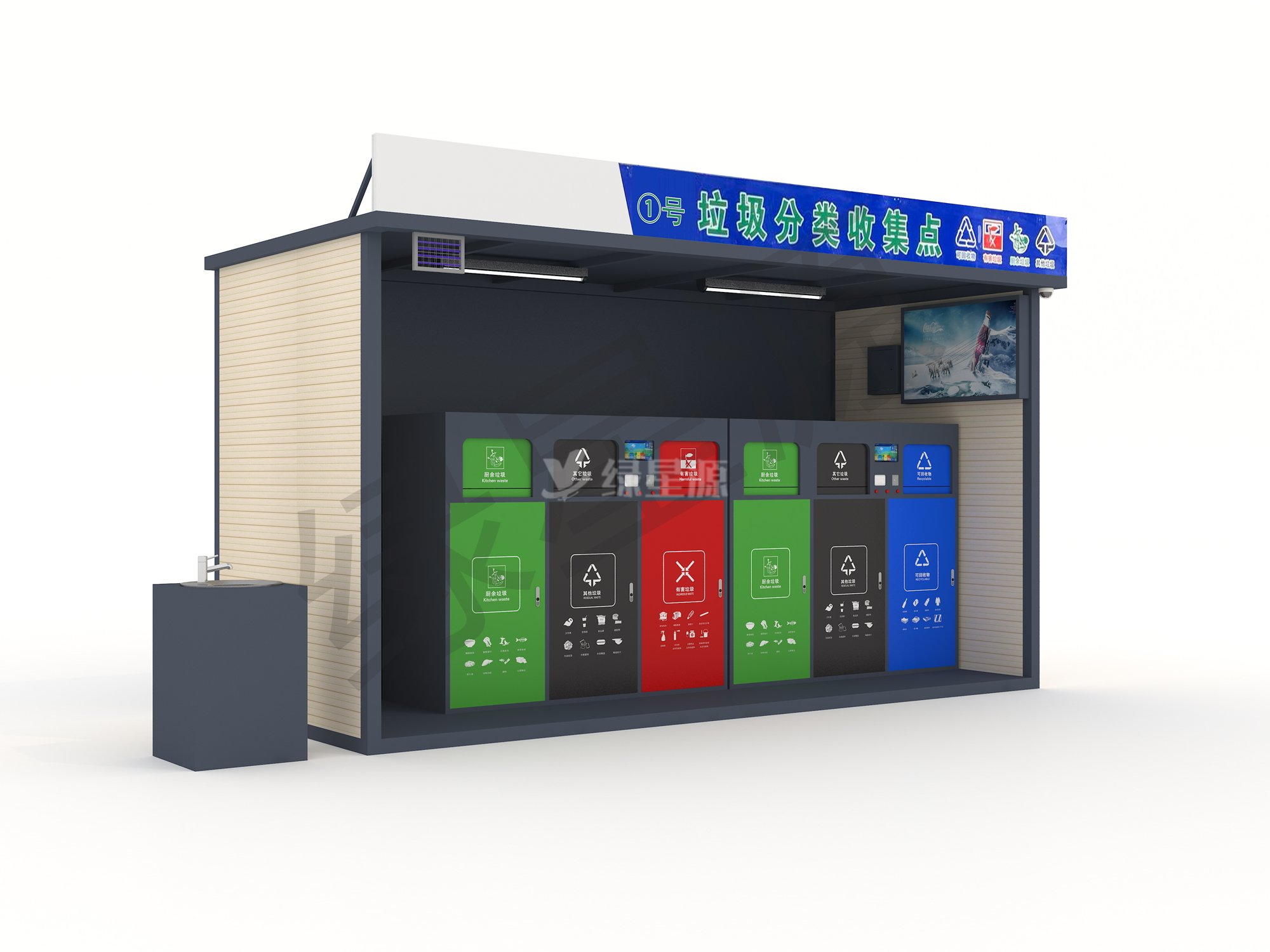 小區生活垃圾房在設計方（fāng）麵（miàn）主要有（yǒu）哪些特點配圖一