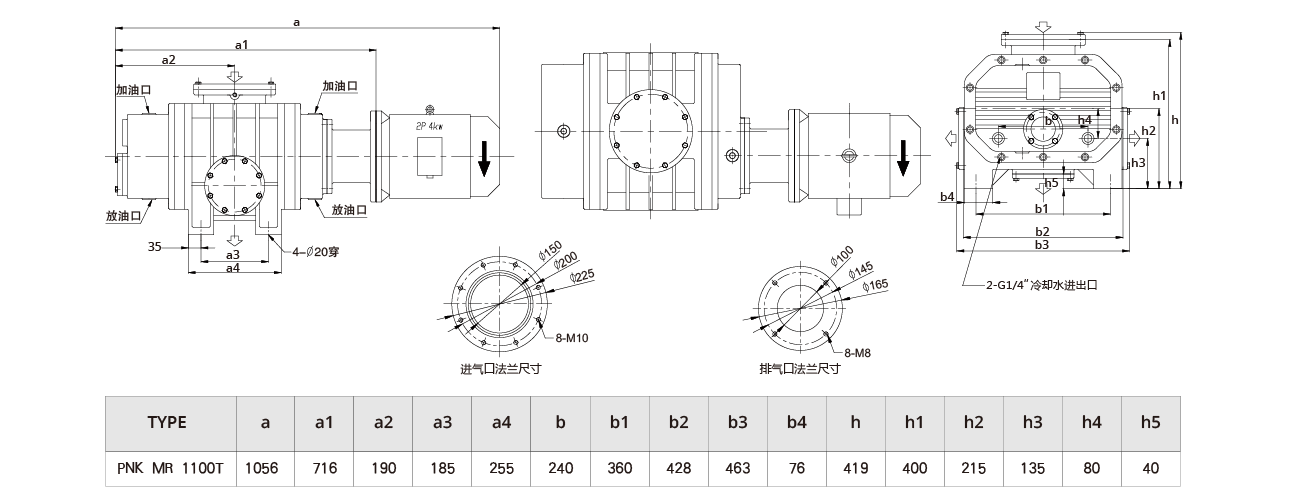 PNK MR 1100T羅茨真（zhēn）空泵